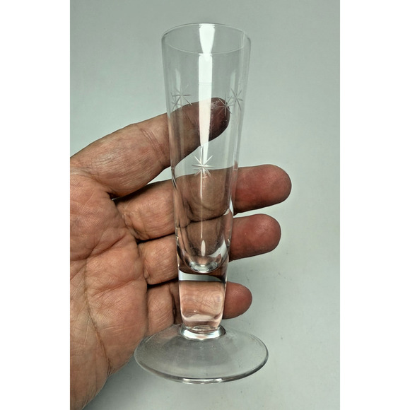 5 Vintage MCM Atomic Schnapps Cordial Glasses Star Dust C G Quartzex Crystal 50s - Picture 4 of 5